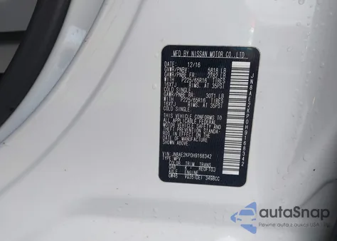 2017 Nissan Quest Sv z USA, uszkodzony, nr VIN JN8AE2KP0H9168342